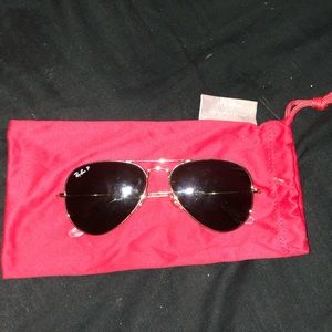 Ray Ban Black and Gold Sun Glasses